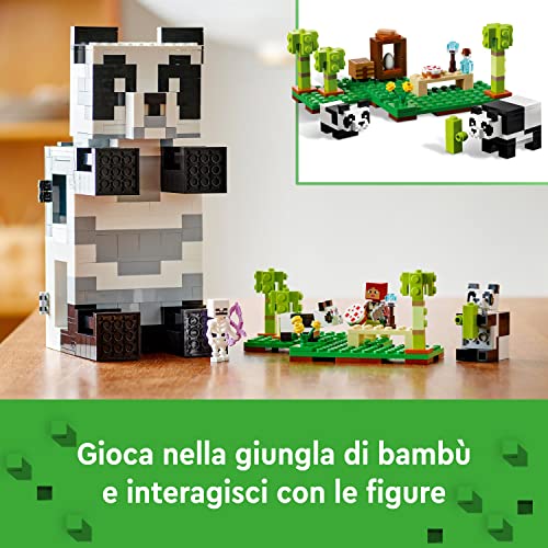 Minecraft Il Rifugio del Panda, Modellino da Costruire di Casa Giocattolo con Personaggi e Animali, Giochi per Bambini, Ragazzi e Ragazze, Idea Regalo 21245 - Lego - Immagine 6