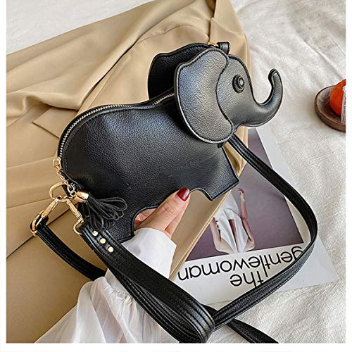 Image of Animal Elephant Shape Crossbody Bag Purse Fashion Women Pu Leather Chic Shoulder Bag Clutch for Girls