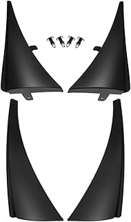 A-Premium Set of 4PCS Mud Flaps Splash Guards Mudguards Mudflaps with Hardware Kits Accessory Compatible with Chevrolet Corvette (C7), 2014-2019, Coupe & Convertible, Black, Front LH RH and Rear LH RH