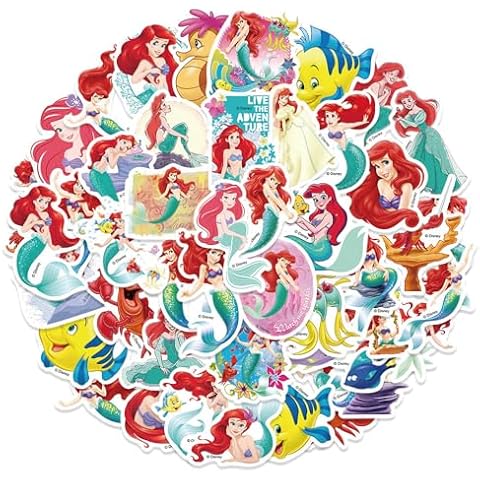 50PCS Waterproof Mermaid Stickers for Girls Cover