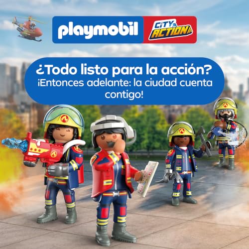 Miniatura 6 de PLAYMOBIL | City Action | Camión de bomberos con escalera | Vehículo de emergencia con escalera de 63 cm, luz y sonido, equipo de rescate y numerosos accesorios | Para niños a partir de 4 años | 72192