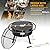 Joyfair 30inch Fire Pit, Outdoor Wood Burning Bonfire Firepit BBQ Grill with Cover & Poker Accessories Kit, Heavy Duty Round Camping Fire Pits with Spark Screen for Outside Patio Backyard (Large)