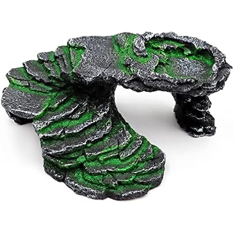 farm & ranch Reptile Basking Ramp Platform Tortoise Cave Hole Turtle Cave Hideout Aquarium Habitat Terrarium Decoration (Black) Cover