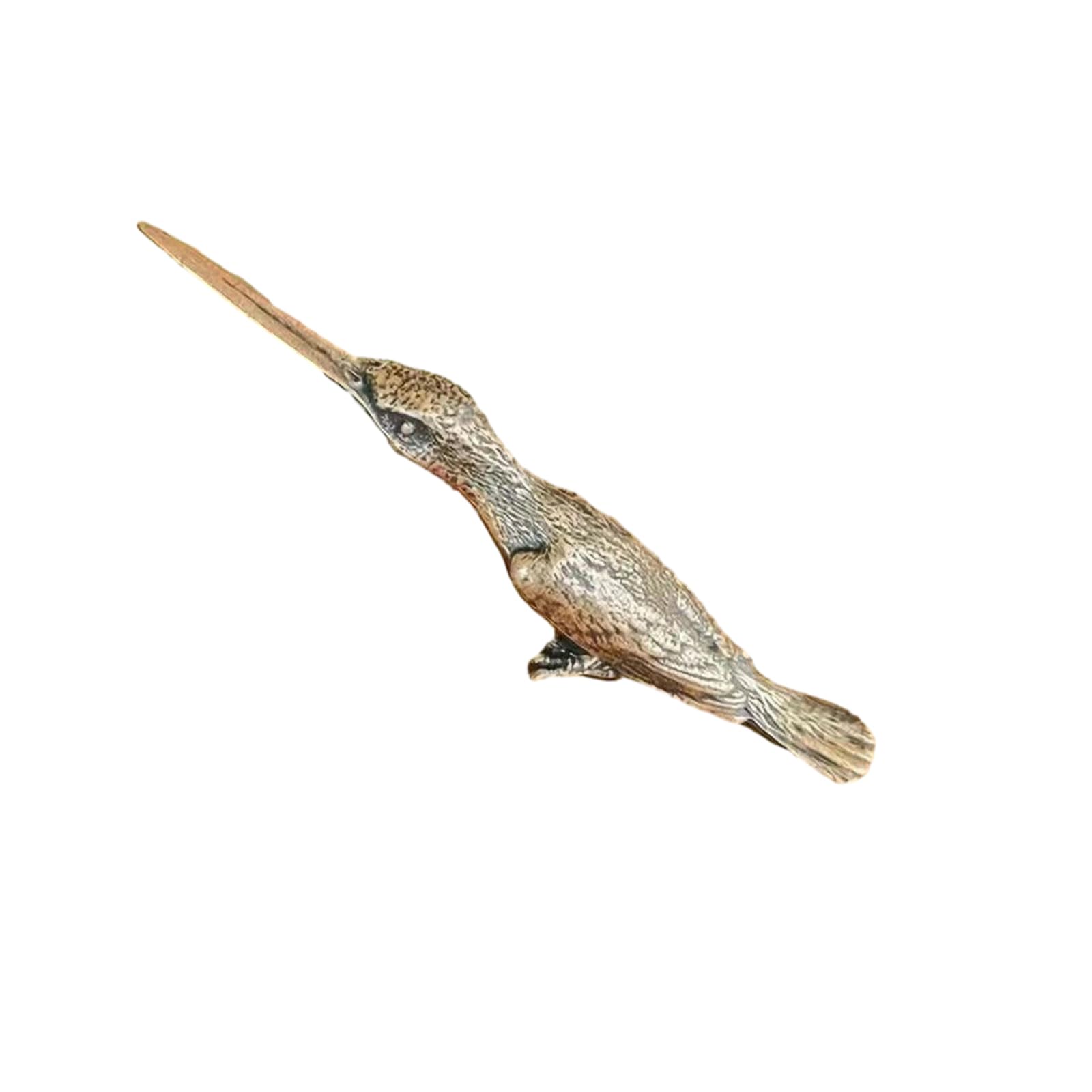 Solid Copper Plated Baoxi Bird Tabletop Small Ornament Simulation Longbill Bird Tea Pet-Baoxi Bird (75g)