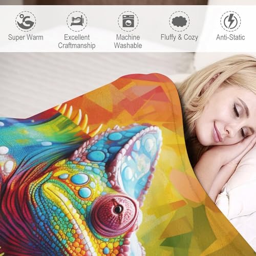 Manta de franela Cameleon colcha suave para sofá de 150x200 cm 4
