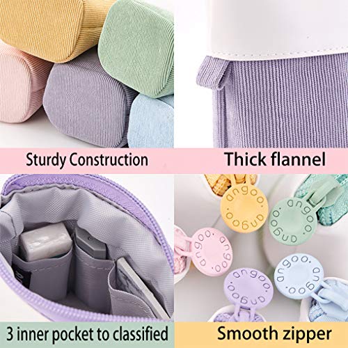 Oyachic Etui Transformeren Stand Up Pen Telefoonhouder Rits Penetui Grote capaciteit Schrijfwaren Canvas Cosmetische tas… - Afbeelding 8