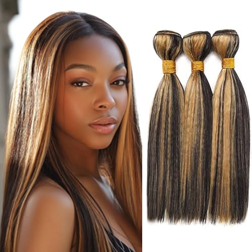 BilltiiWW P1B27 Ombre Bundles Straight Human Hair...