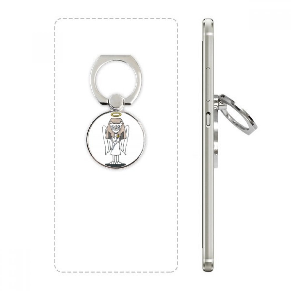 DIYthinker Angel Bastet Wing Halo Star Phone Ring Stand Holder Adjustable Loop Support