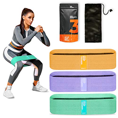 MOOND Fabric Booty Bands: Fabric Resistance Bands for Legs and Butt: 3 Pack