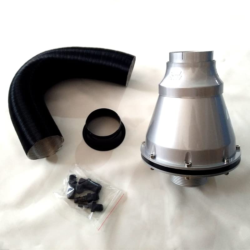 BKN Universal Car Air Filter Mushroom Head Automotive Flow Air Filter Apollo CIS Closed Intake System Air Intake Kit High Flow 70MM | Universal Air Intake Kit System (Silver)-image-24