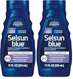 Selsun Blue 2-in-1 Anti-dandruff Shampoo & Conditioner, 11 fl. oz., Maximum Strength 2-in-1 Treatment, Selenium Sulfide 1% (Pack of 2)