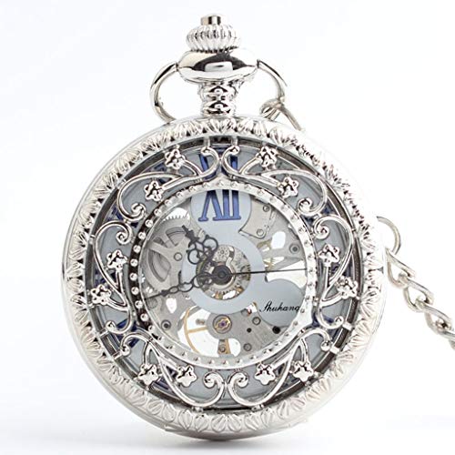 Reloj de bolsillo, mec�nico cl�sico Europeo y Americano a Dos Caras, Adecuado para cumplea�os, Festivo, Boda (Design : A)