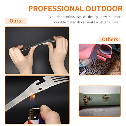 PSKOOK-5-in-1-Utility-Tactical-Spork-Stainless-Steel-Spoon-Bottle-Opener-Fork-Knife-Can-Opener-Combo-Camping-Utensil-for-Hiking-Camping-or-Backpacking-Black