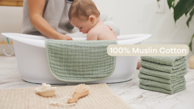 Comfy Cubs Lot De 6 Grandes Débarbouillettes En Mousseline Pour