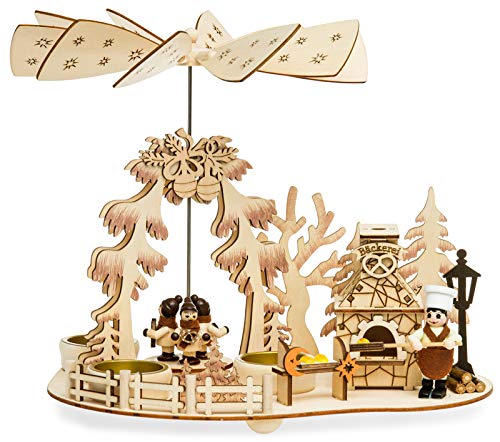 SIKORA P35 2-in-1 Holz Teelicht Weihnachtspyramide Deko Pyramide...