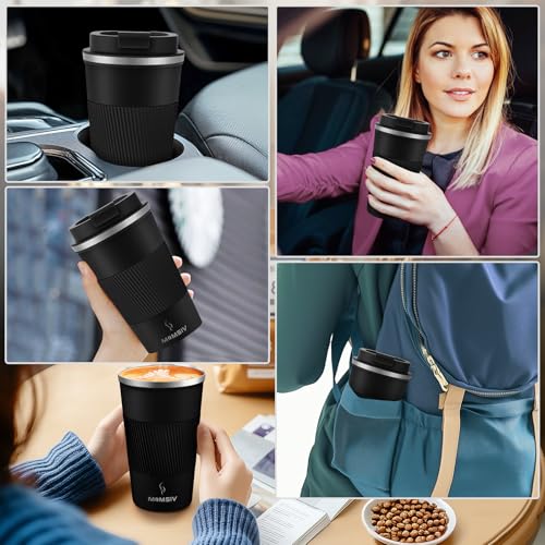 Image of MOMSIV 17oz Travel Mug, Insulated Coffee Cup with Leakproof Lid, Vacuum Stainless Steel Double Walled Reusable Tumbler for Hot and Cold Water Coffee and Tea In Travel and Car