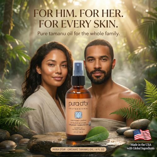 PURA D'OR ORGANIC Tamanu Oil Cold-Pressed for Face, Hair & Dry Skin, 4oz | Soothing Moisture, USDA Certified, 100% Pure, Antioxidant-Rich, Dryness Care, Unrefined, Men & Women, Cruelty-Free, DIY Care - image 7