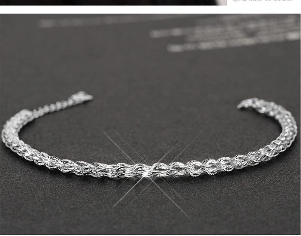 Bracciale Regolabile,Bracciale in Argento Sterling,Bracciale in Argento Sterling S990 da Donna Bracciale Vintage Cinese Bracciale Regolabile Gioielli in Argento Sterling da Donna Giftsum