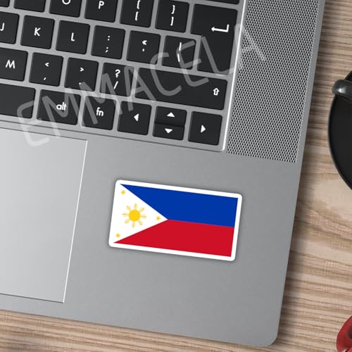 Image of (3PCS) Philipines Flag stickers, Countries Flag Stickers - Waterproof Vinyl Decals For Laptops, Tumblers, Water Bottles, Books, Scrapbooks, Size 3 x 1.6 Inch