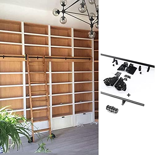 Kit complet de rails pour échelle de bibliothèque afin d'atteindre les étagères - 2