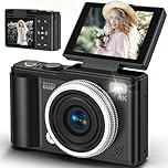 4K Digital Camera for Photography, 64MP Vlogging Camera for YouTube with 180° Flip Screen and Macro Function, 16X Zoom UHD Autofocus Video Camara with 32GB SD Card for Teens Boys Girls