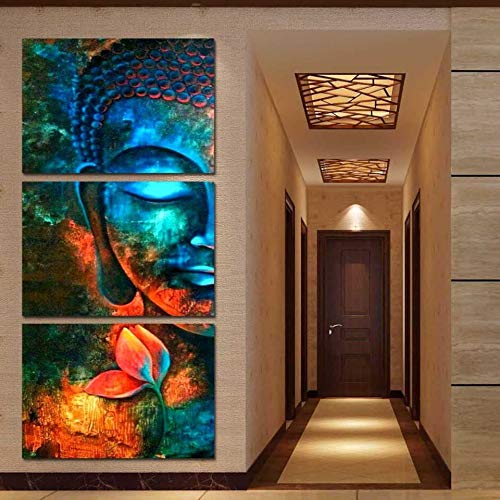 Impression HD tableau Bouddha abstrait 3 pièces art mural
