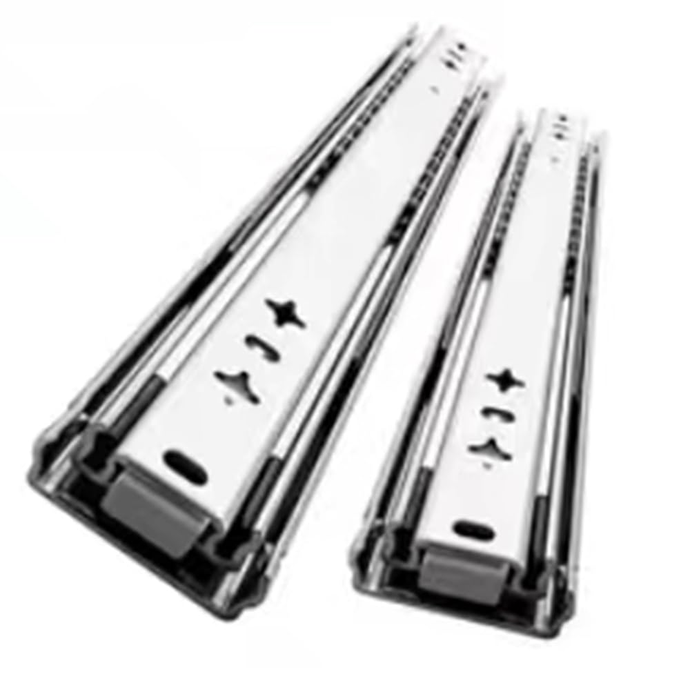 Guide per cassetti per carichi pesanti, Guide for cassetti con montaggio laterale ad estrazione totale nascosta in acciaio industriale 68 kg 35-145 cm lisce(105cm(42in))