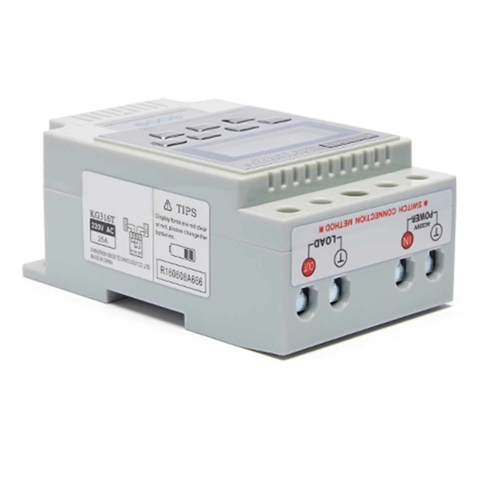 ZERVA Timer Digitale da 220 V con Batteria incorporata, con 10 accensioni/spegnimenti al Giorno o intervallo di Tempo settimanale da 1 Minuto a 168 Ore (Size : 220VAC)