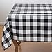 SARO LIFESTYLE 5026.BK70S 13 in. Square Buffalo Plaid Design Cotton Blend Tablecloth - Black, Set of 4