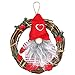 VOSAREA Decoración para árbol de Navidad con forma de coronas navideñas con Gnomo sueco de peluche para colgar (rojo)