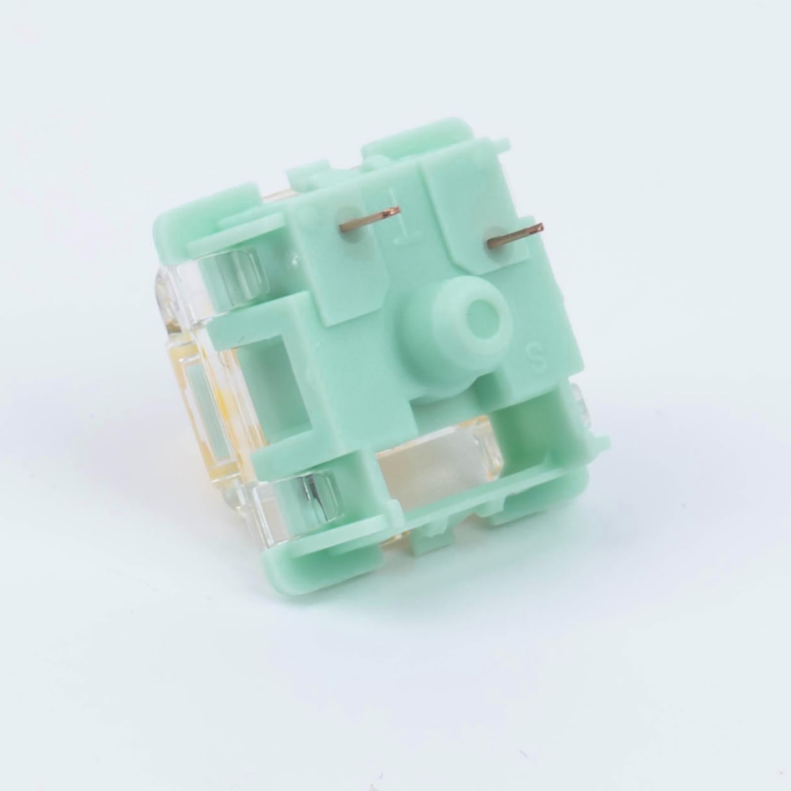 Kutethy X Gateron JADE Series 3.0 Double Stage Spring Yellow Switches,3-Pin 55gf Linear/Pre Lubed for Mechanical Keyboard (Yellow,90pcs)