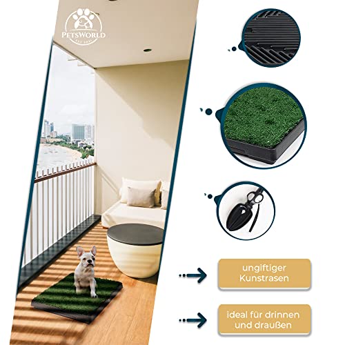 Hundetoilette Petsworld mit Kunstrasen – für drinnen und draußen