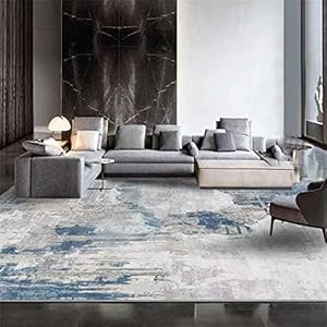 Vloerkleed, speeltapijt voor baby’s, woonkamer, pool, grijs, blauw, woonkamer, hoek, kantoor, eetkamer, antislip, machinewasbaar, voor slaapkamer, baby, jongens, 80 x 160 cm