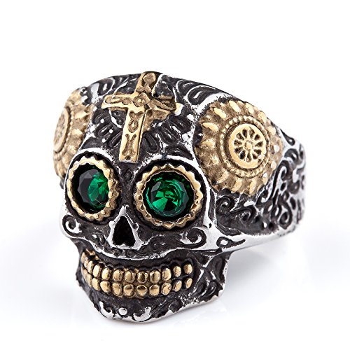 Image of Genuine Stainless Steel Ring Jewelry for Men Fashion Punk Biker Skull Rings