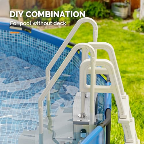 Escalera para piscina 5 escalones 69.3 in altura miniatura 5