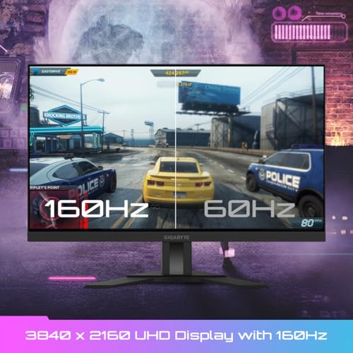 Image of GIGABYTE M27UA Gaming Monitor 27 inch SS IPS Display, 160Hz, 3840 x 2160 (UHD), 1ms MPRT, 5ms GtG Response Time, 95% DCI-P3 / 128% sRGB, VESA Display HDR400, Flicker-Free, Black