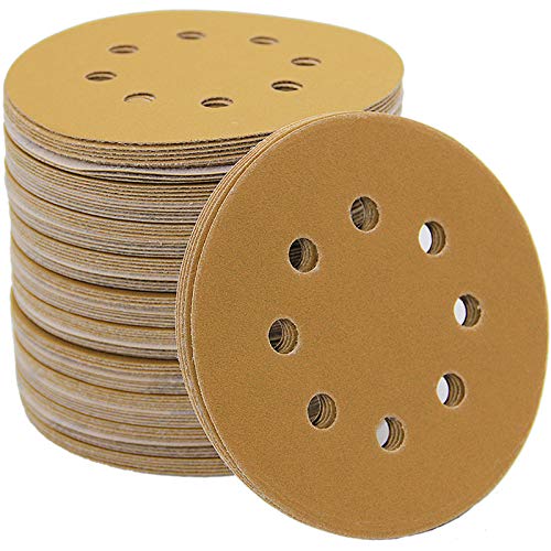 Mestool 58-AP Gold 5-Inch 8-Hole 220 Grit Dustless Hook&Loop 100-pack (220) - //coolthings.us