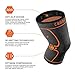 CAMBIVO 2 Pack Knee Brace, Knee Compression Sleeve for Men and Women, Knee Support for Running, Workout, Gym, Hiking, Sports (Orange,Medium)