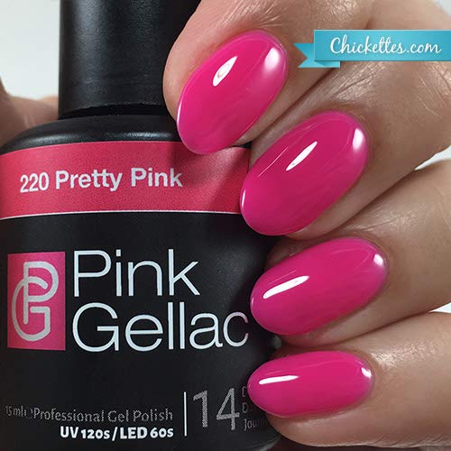 Pink Gellac Shellac Gel Nagellack 15 ml für UV LED Lampe | 220 Pretty Pink | Gel Nail Polish for UV Nail Lamp pink | LED… – Bild 5