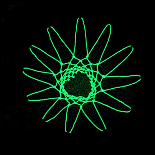 Graysky Heavy Duty Glow In The Dark Outdoor Basketball Net, Luminous Bright Green Nylon Glowing Hoop Rim Net For Standard Outside Basketball Hoop Basketball Rims, Kids Backboard And Rim #TOP3