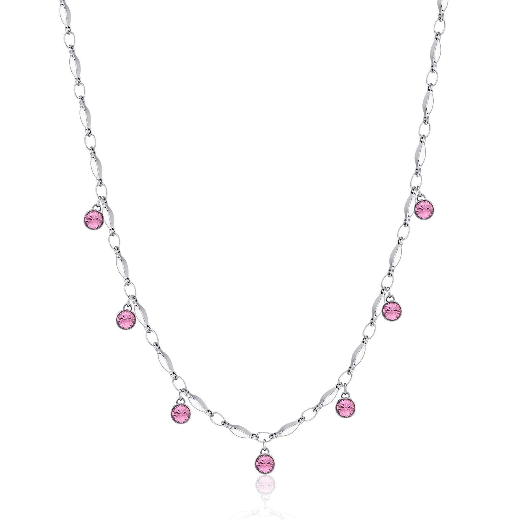 Brosway Collana Donna, Collana in Acciaio e Cristalli | Collezione Symphonia - BYM140
