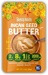 Brass Roots - Incan Seed Butter - Single Serving Grab n Go (10 Pack) - Peanut Butter Alternative - School Safe - Top 9 Allergy Free - Supports Gut Health