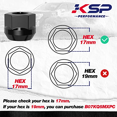 Image of KSP 3 /8 inch-24 Open Lug Nuts for ATV UTV Studs, 17mm Hex Small Open Ended Bulge Nuts fit Polaris RZR Sportsman Xplorer, 16pcs Skinny Aftermarket Wheel Lug Nuts Replacement for Factory Nuts
