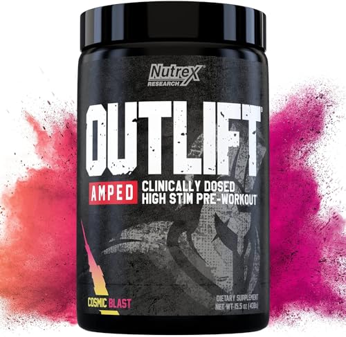 Nutrex Research Outlift Amped High Stim Preworkout (Cosmis Blast)