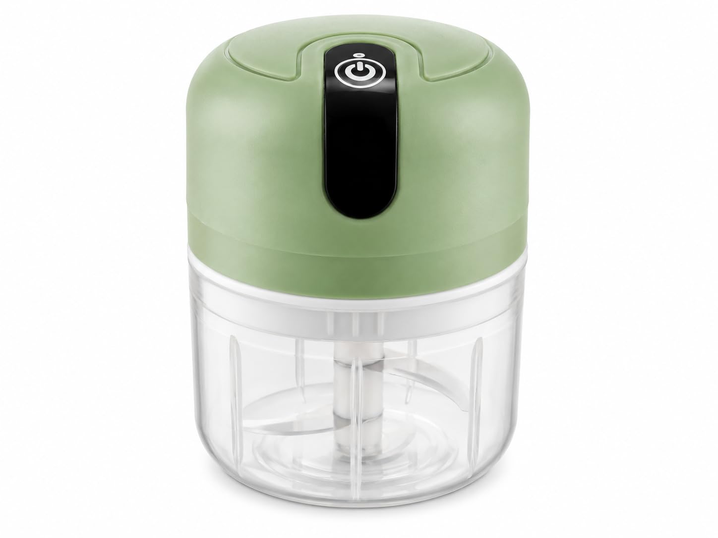 Rechargeable Mini Electric Chopper | Food Grade Bowl | Stainless Steel Blades | One Touch Operation | for Chopping Blending & Mincing Garlic Ginger Onion Vegetables and Dry Fruits | 250 ml | Green-image-20