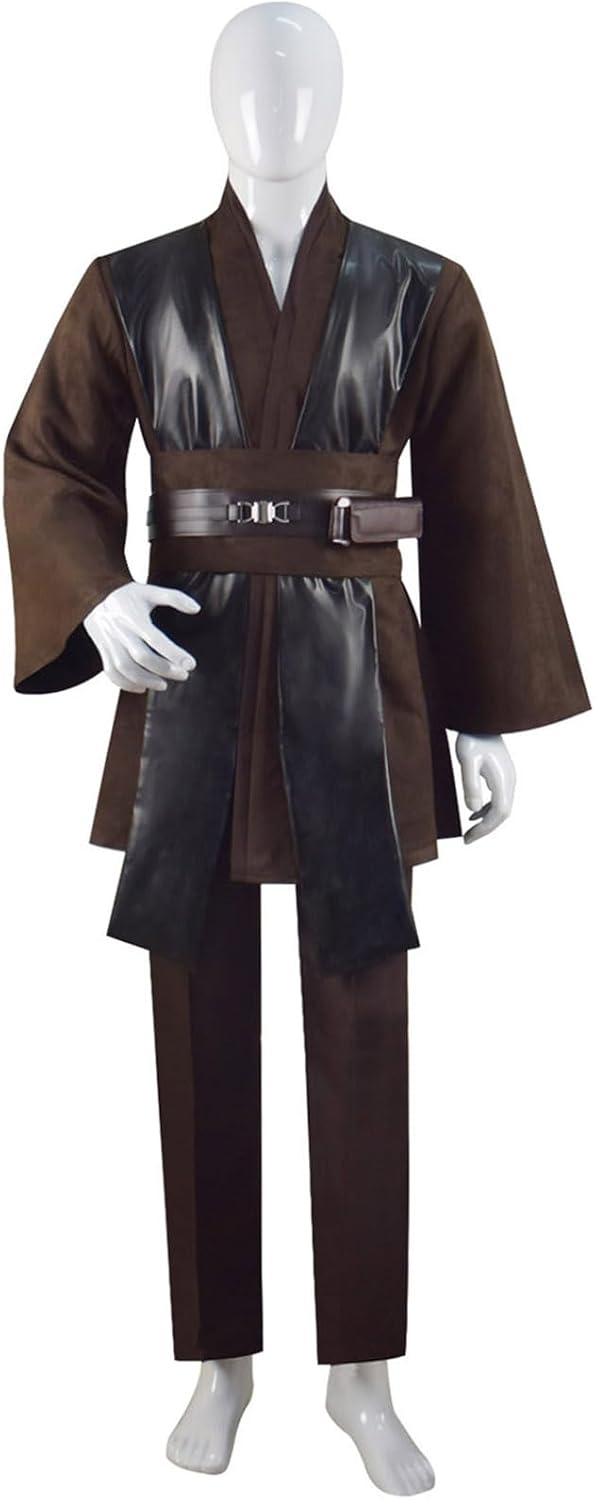 Adult Tunic Costume for Knight Mens Tunic Hooded Robe Cloak Full Set Uniform Halloween Cosplay Costume
