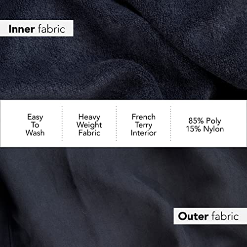 Boca Terry Women's Robe, Luxury Microfiber Bathrobe, Long Hotel Spa Robes For Women, 4X Large, Navy Blue #TOP3