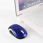 Mini Small Wireless Mouse for Kids Children 3-8 Years Old Child Sized USB Optical Cordless Mice with USB Receiver for PC Laptop Computer (Blue)