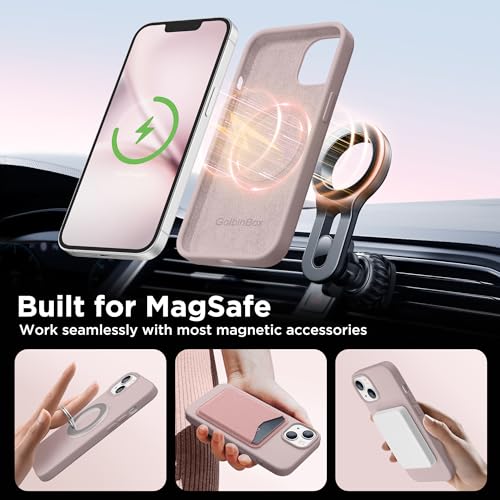 Image of GolbinBox Magnetic for iPhone 13 /14 Case, Silicone Cover, Light Taro