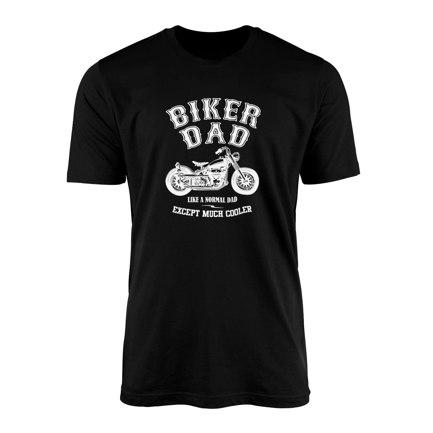SMARTYPANTS Biker Dad T-Shirt Top Tee Black White Like A Normal Dad Except Much Cooler Father Daddy Stepdad Gift Present (Black, 4XL)